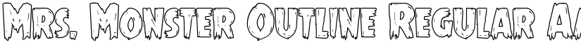 Mrs. Monster Outline Regular font
