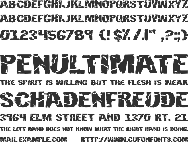 Hulkbusters font preview