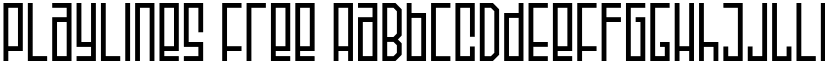 Playlines Free font