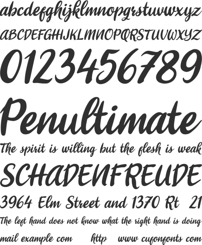 Shitoberry ithalic font preview