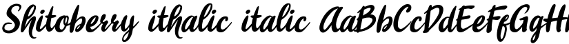 Shitoberry ithalic italic font