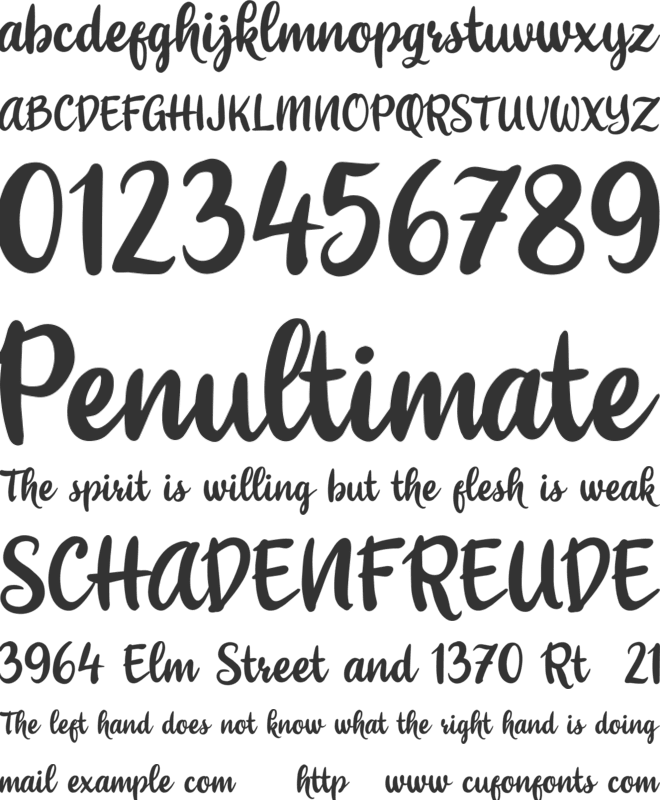 Sitoberry font preview