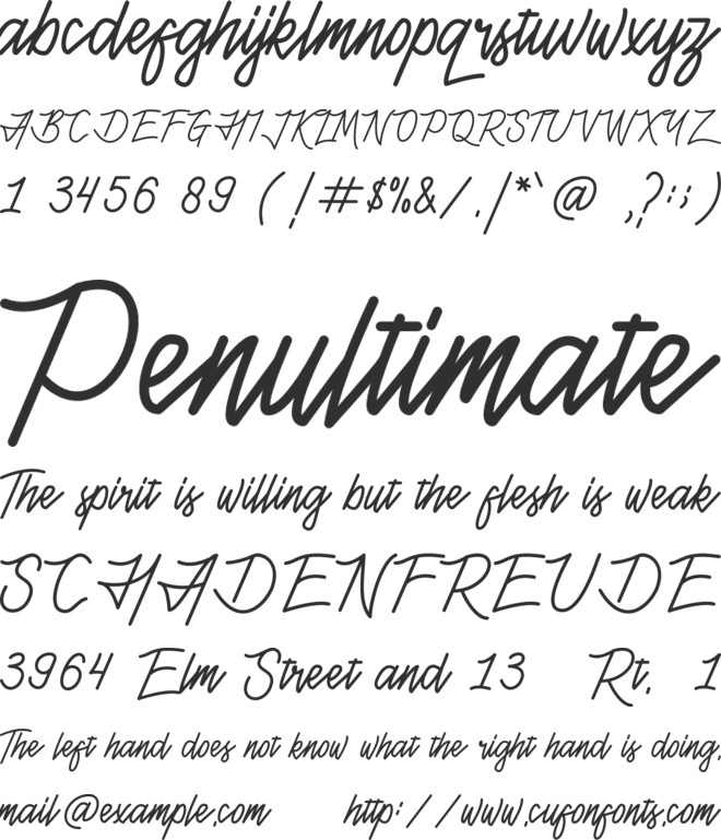 Henshin Script Personal Use font preview