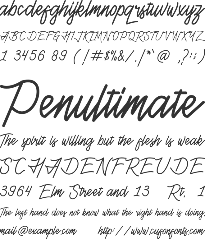 Henshin Script Personal Use font preview