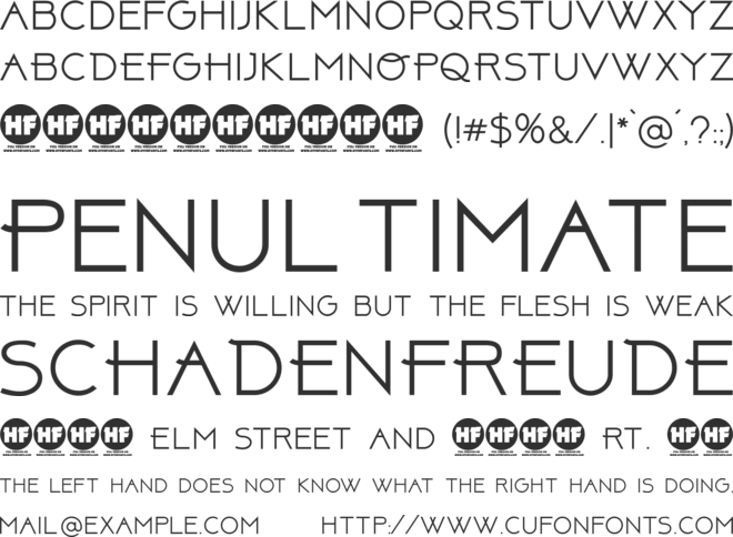 Above DEMO font preview