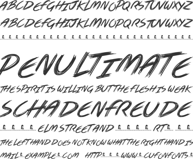 Metal Head font preview