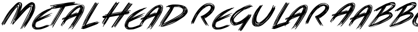 Metal Head Regular font