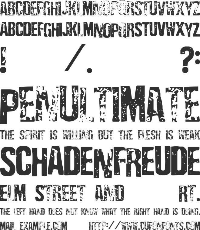 Depressionist Three font preview