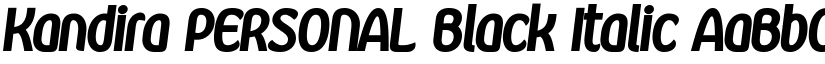 Kandira PERSONAL Black Italic font