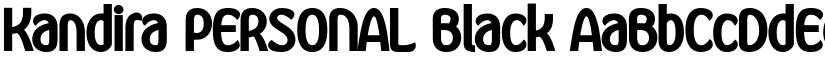 Kandira PERSONAL Black font