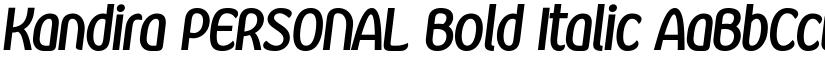 Kandira PERSONAL Bold Italic font