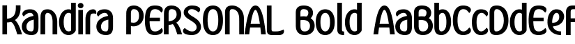 Kandira PERSONAL Bold font