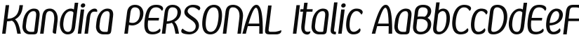 Kandira PERSONAL Italic font