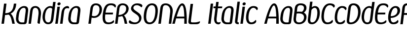 Kandira PERSONAL Italic font