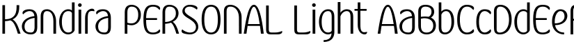 Kandira PERSONAL Light font