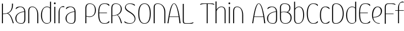 Kandira PERSONAL Thin font