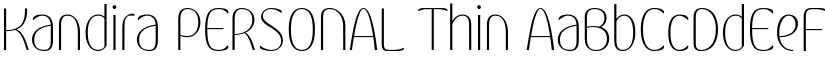 Kandira PERSONAL Thin font