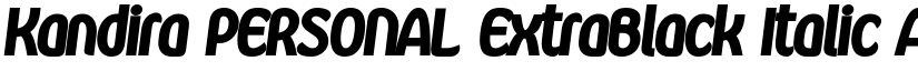 Kandira PERSONAL ExtraBlack Italic font