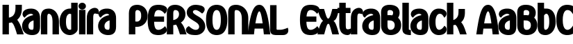 Kandira PERSONAL ExtraBlack font