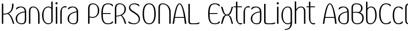 Kandira PERSONAL ExtraLight font