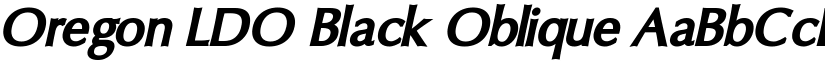 Oregon LDO Black Oblique font