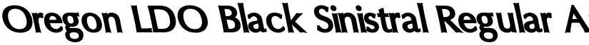 Oregon LDO Black Sinistral Regular font
