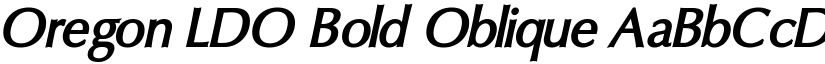 Oregon LDO Bold Oblique font