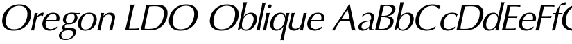 Oregon LDO Oblique font