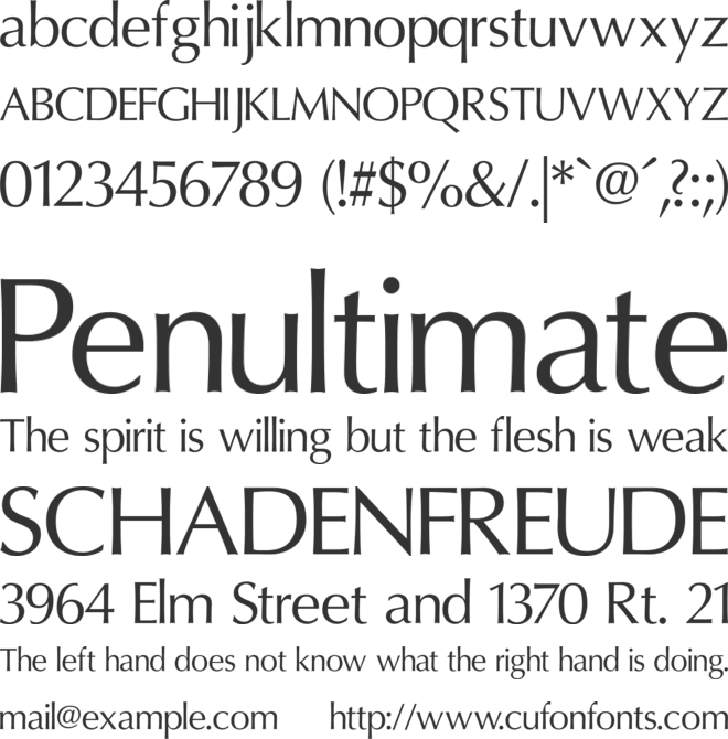 Oregon LDO font preview