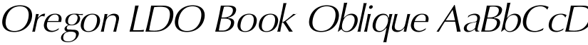 Oregon LDO Book Oblique font