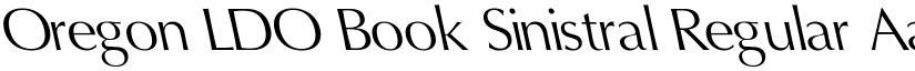 Oregon LDO Book Sinistral Regular font