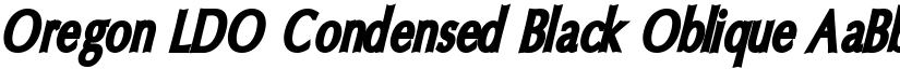 Oregon LDO Condensed Black Oblique font