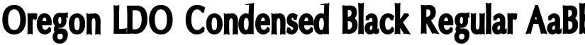 Oregon LDO Condensed Black Regular font