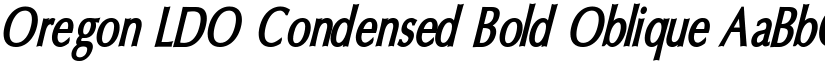 Oregon LDO Condensed Bold Oblique font