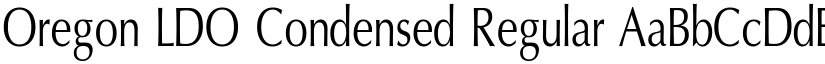 Oregon LDO Condensed Regular font