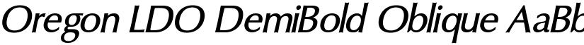 Oregon LDO DemiBold Oblique font