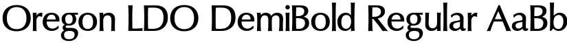Oregon LDO DemiBold Regular font