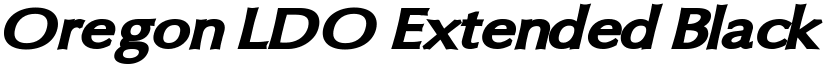 Oregon LDO Extended Black Oblique font