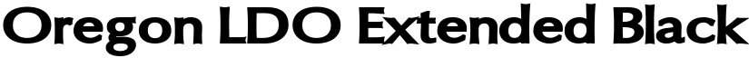 Oregon LDO Extended Black Regular font