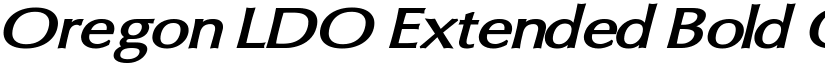 Oregon LDO Extended Bold Oblique font