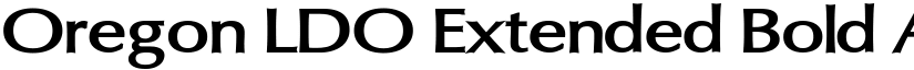 Oregon LDO Extended Bold font