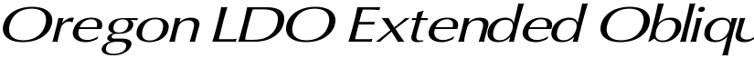 Oregon LDO Extended Oblique font