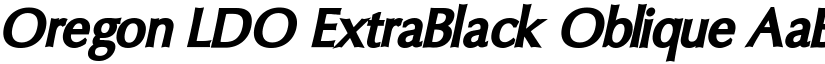 Oregon LDO ExtraBlack Oblique font