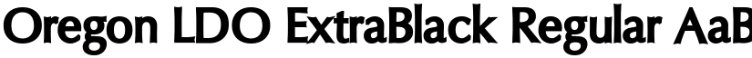 Oregon LDO ExtraBlack Regular font