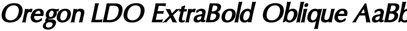 Oregon LDO ExtraBold Oblique font