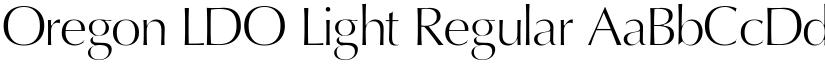 Oregon LDO Light Regular font