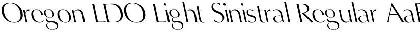 Oregon LDO Light Sinistral Regular font