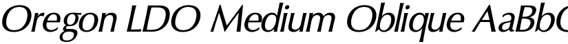 Oregon LDO Medium Oblique font
