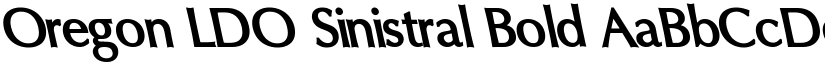 Oregon LDO Sinistral Bold font
