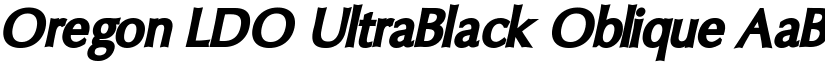 Oregon LDO UltraBlack Oblique font